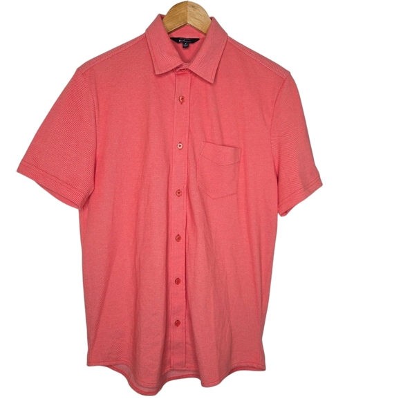 Ben Sherman Mens Preppy Cotton Blend Woven Short Sleeve Button Down Shirt Small - Picture 1 of 9